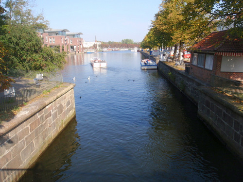 One of two river channels of the Lübeck-St Peters River.